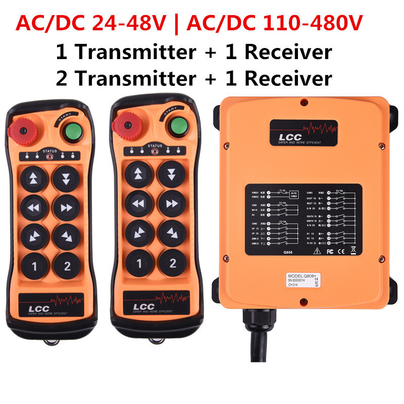 Wireless Remote Control Industrial Radio Crane Dual Speed Hoist Eectric Switch