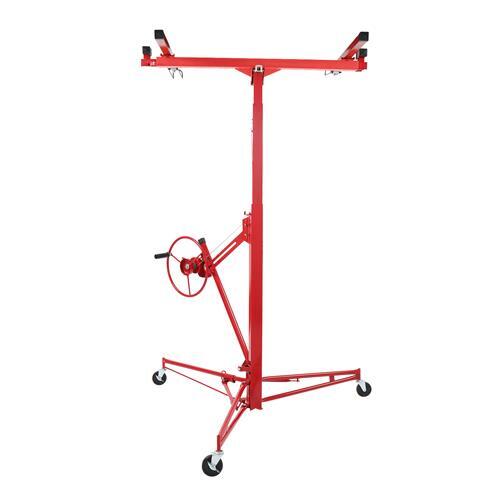 11FT Drywall Lifter Panel Hoist Jack Rolling Caster Construction Lockable 150lbs