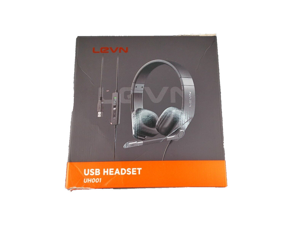 LEVN Wired Headset, USB Headset with Microphone for PC UH001