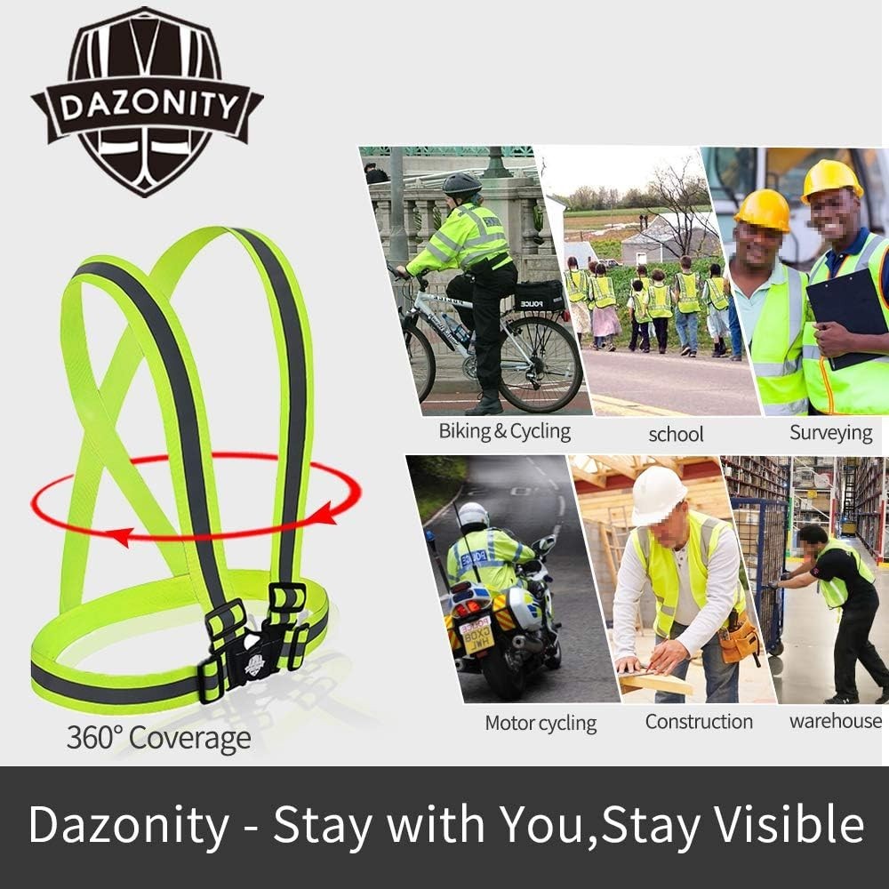 Adjustable 10-Pack Reflective Vests - Ideal for Construction, Cycling & Running