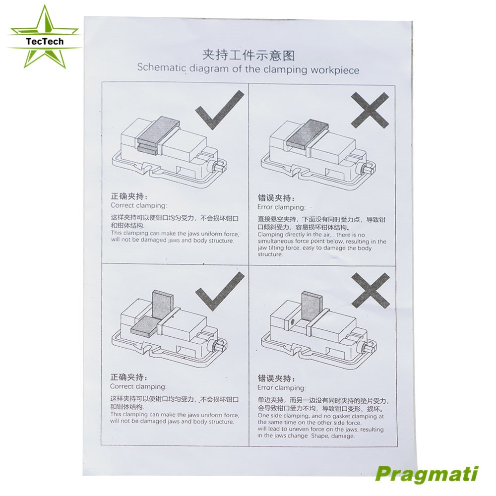 4In Lockdown Vise Precision CNC Milling Machine Bench Clamp Vice With Base