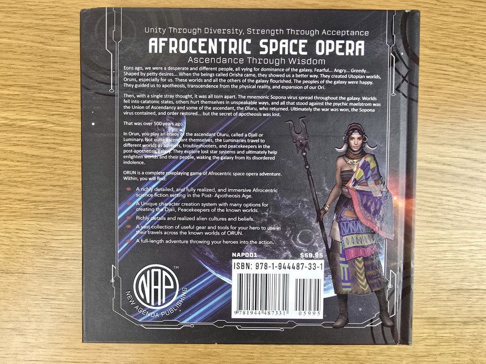 ORUN - Afro-Centric Space Opera RPG - BLM - New Agenda Pub 2021
