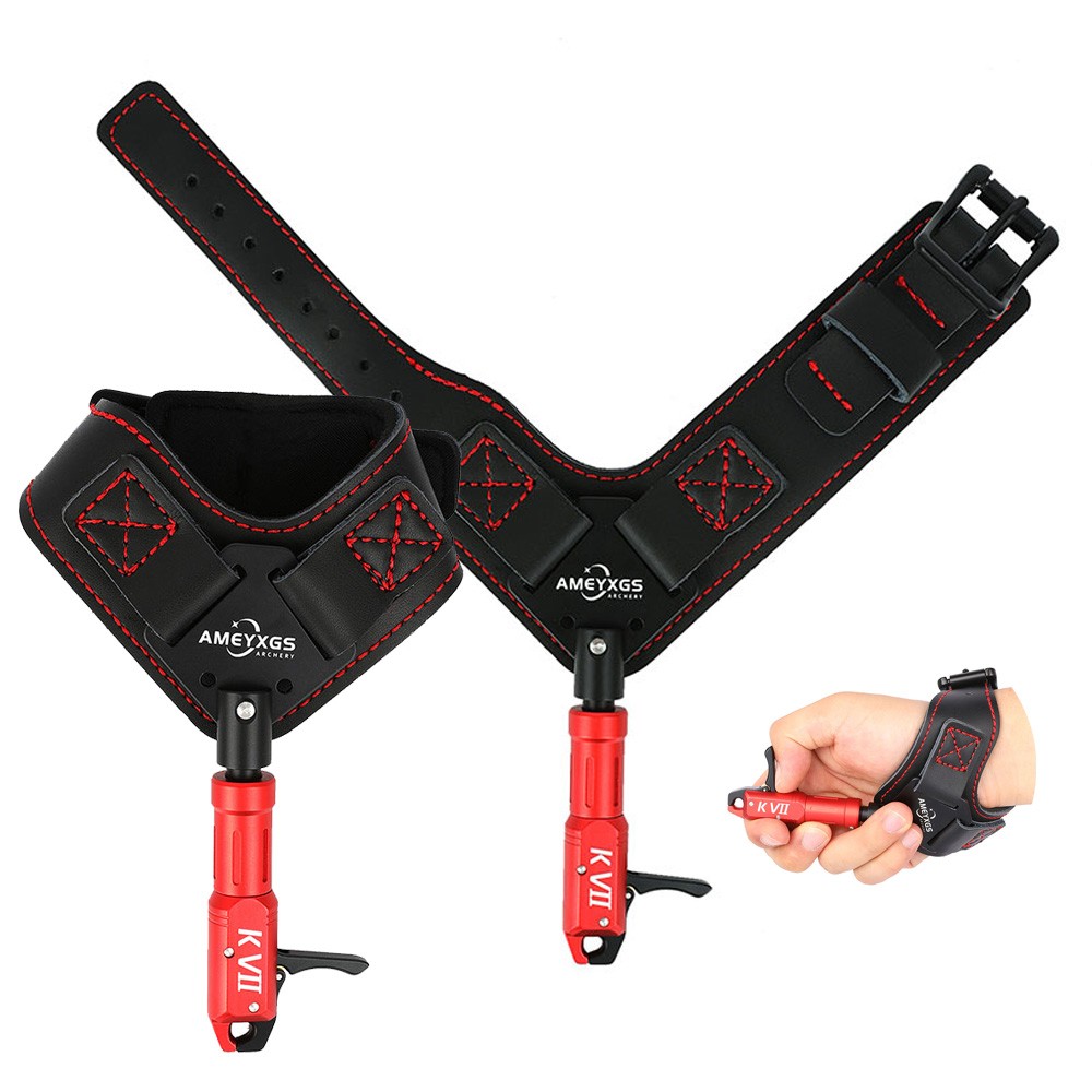 Hunting Bow Release Wrist Strap Adjustable Trigger Caliper Archery Shooting