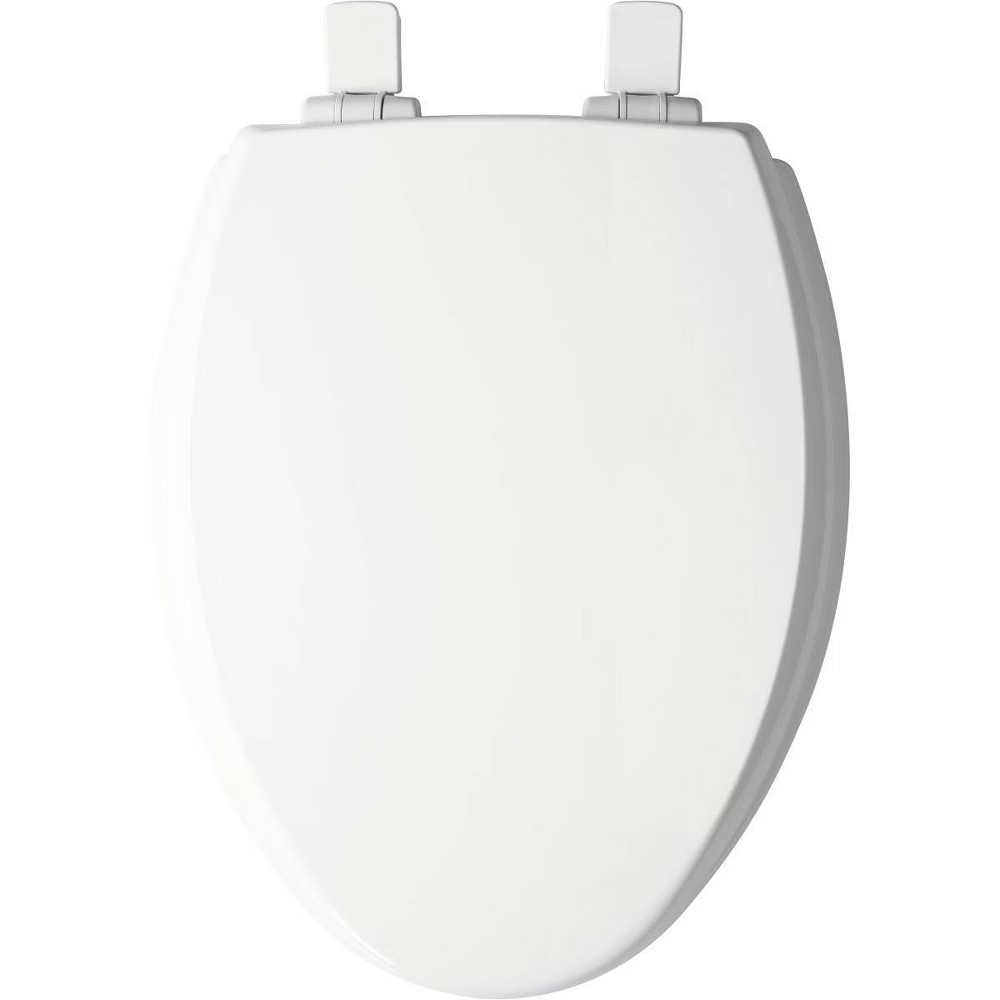 Kendall Never Loosens Elongated Enameled Wood Toilet Seat with Easy Clean and