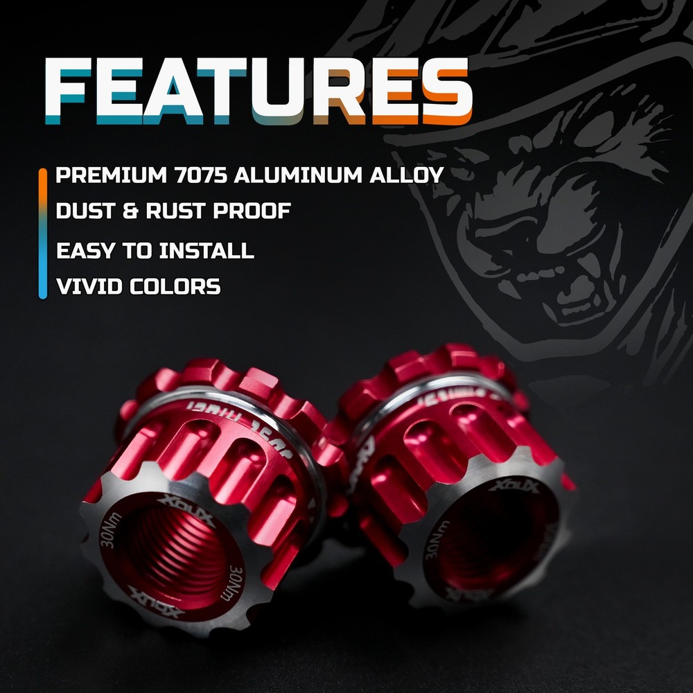 XOUX AX-A BMX Axle Nuts 10MM, Red