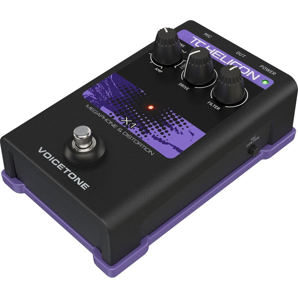 TC Helicon Helicon VoiceTone X1 Single-Button Stompbox for Dramatic Megaphone an