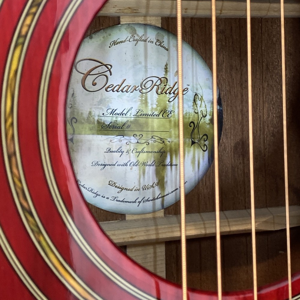 Cedar Ridge Red Limited CE Guitar with case
