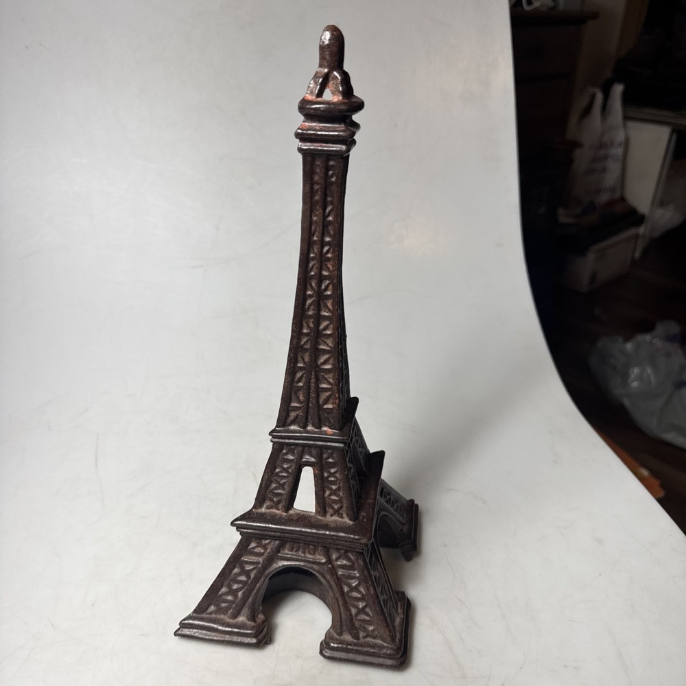 Paris Eiffel Tower 13" Cast Iron 3 Sided Architectural Corner Piece