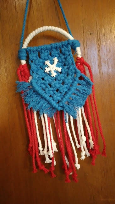Cotton Macrame Puerto Rico Flag