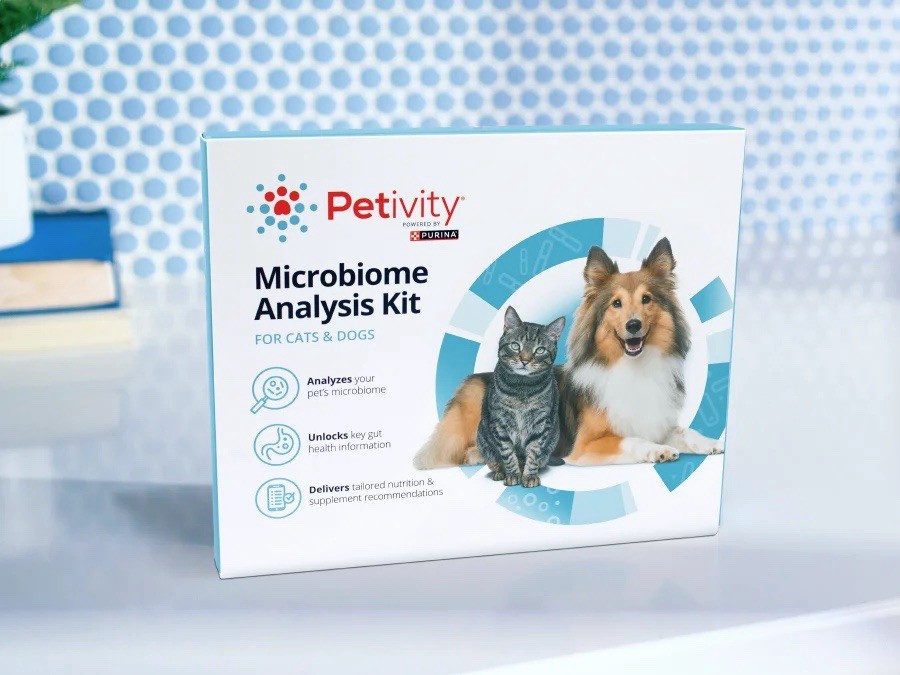 Petivity Microbiome Analysis Kit — Basic for Cats and Dogs Powered by Purina ...