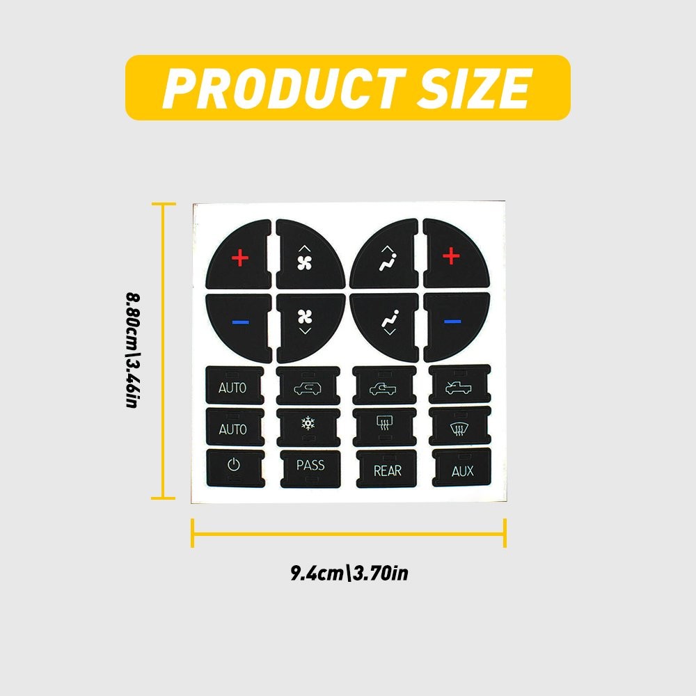 Replacement Control Button Climate Stickers HVAC For 2007-2014 Chevrolet GMC