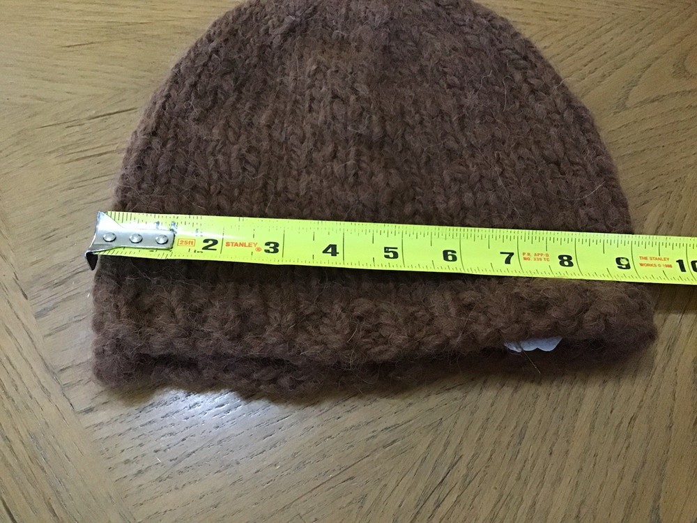 Brown Alpaca Crocheted Handmade Skull Cap