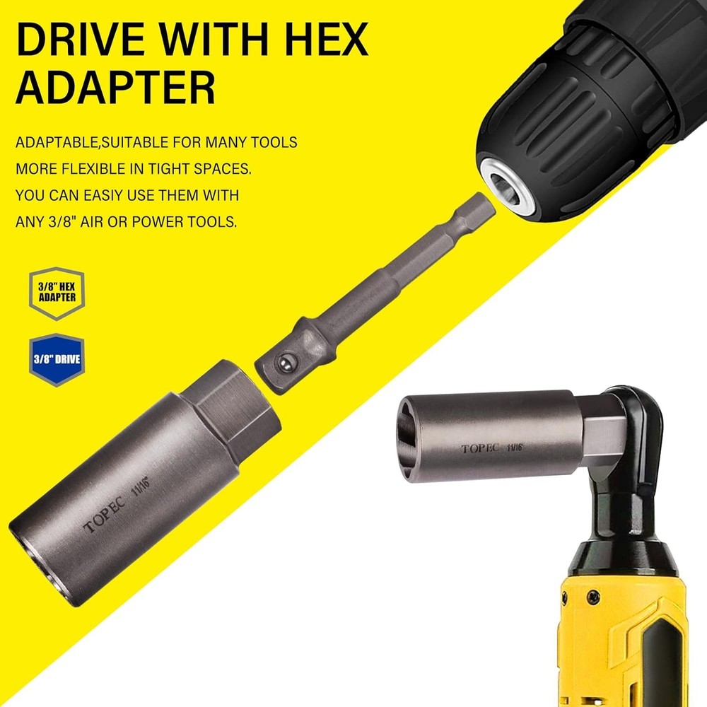 Topec 5-Piece Spiral Type Deep Extractor Set, Spark Plug One Size, 5pcs