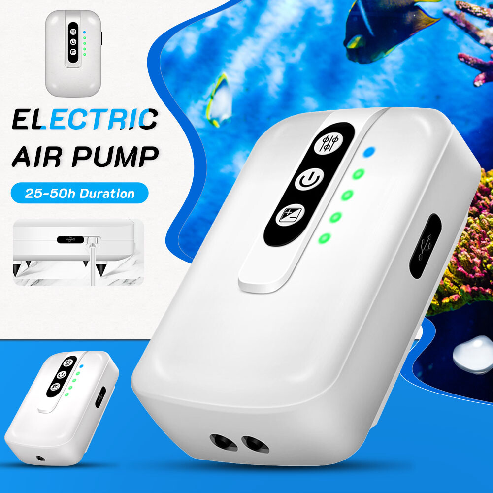 Rechargeable Portable Rechargeable Air pump aquarium fish tank Oxygen Pump New