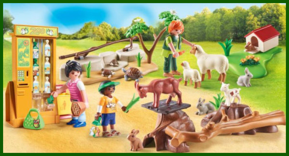 PLAYMOBIL Petting Zoo 71191 - 63-Piece Animal Play Set for Kids 4-10