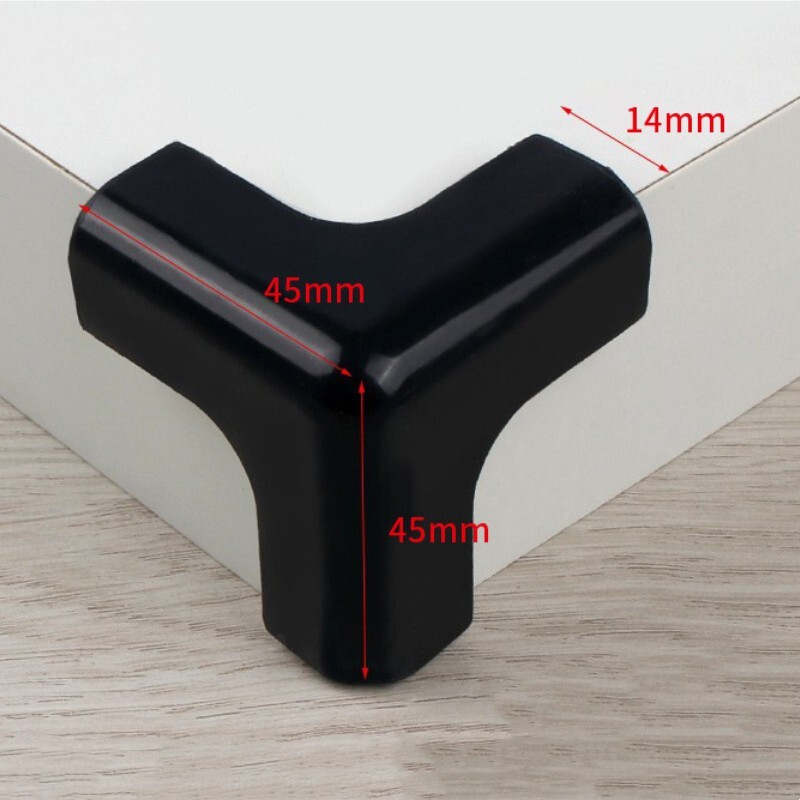 8Pcs 45x45x45mm Corner Guards Table Corner Protectors Soft Silicone Black