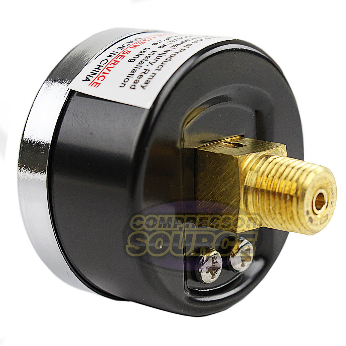 1/8" NPT Air Pressure Gauge 0-15 PSI Back Mount 1.5" Face Diameter