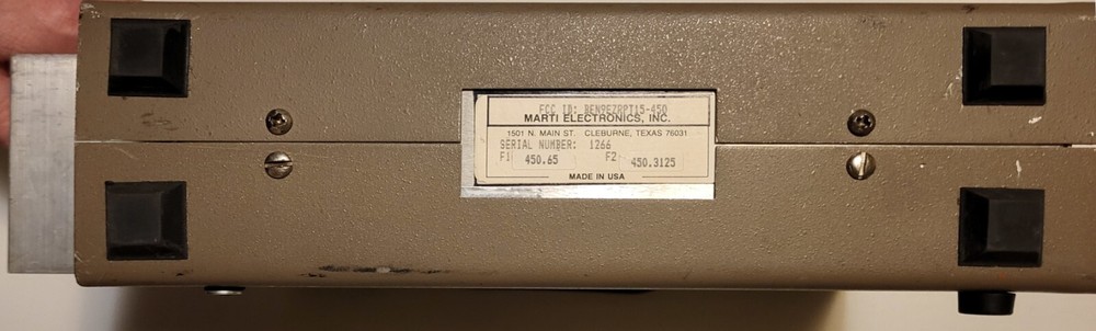 Marti RPT-2 & RPT-15 Remote Broadcast Link Set With IDer