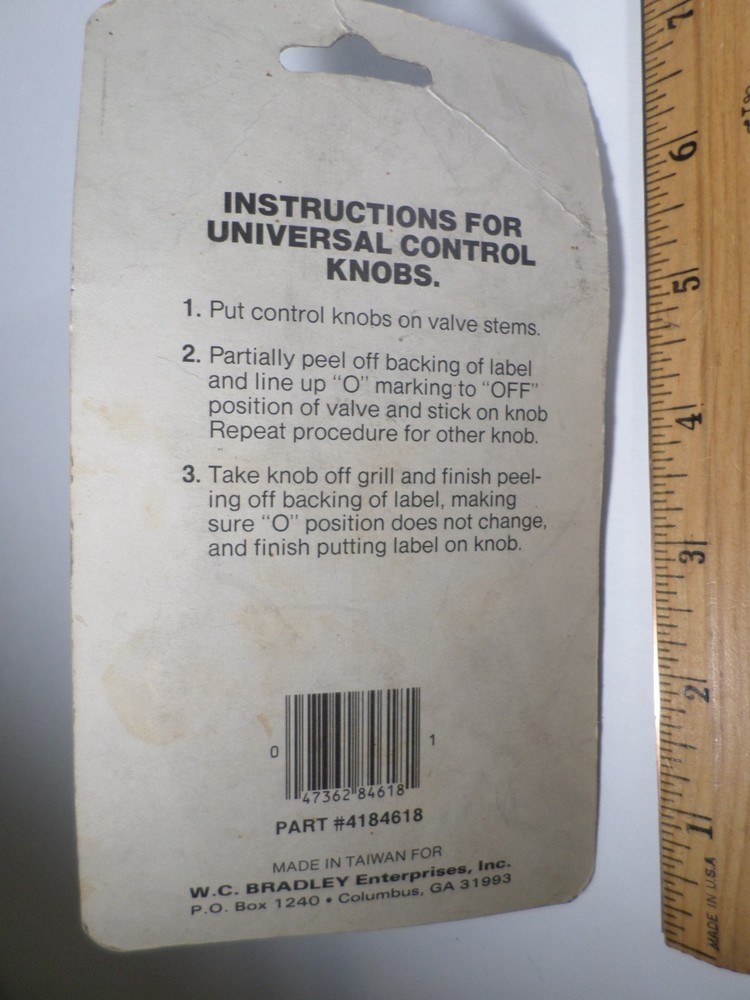 Vintage Universal Grill Knobs WC Bradley 4084618