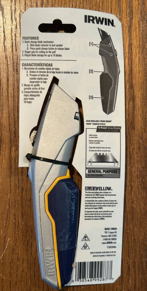 Irwin Tools 1774106 ProTouch Utility Knife Quick Blade Change New