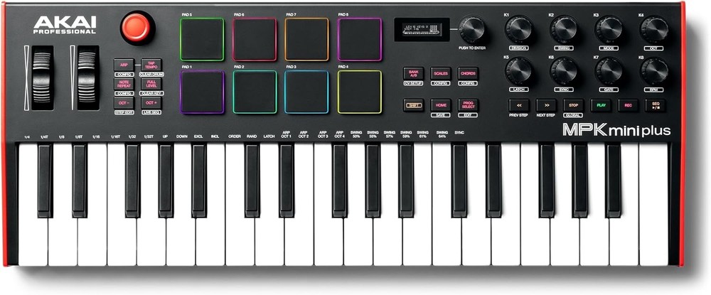 MPK Mini Plus - USB MIDI Keyboard Controller with 37 Mini Keys,8 MPC Pads