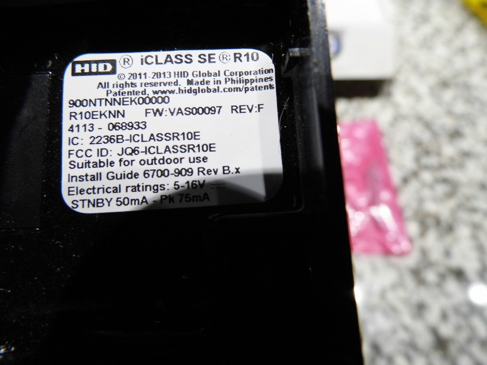 HID iClass Reader, R10, Wall Switch , R10 , 920NTNNEK00000