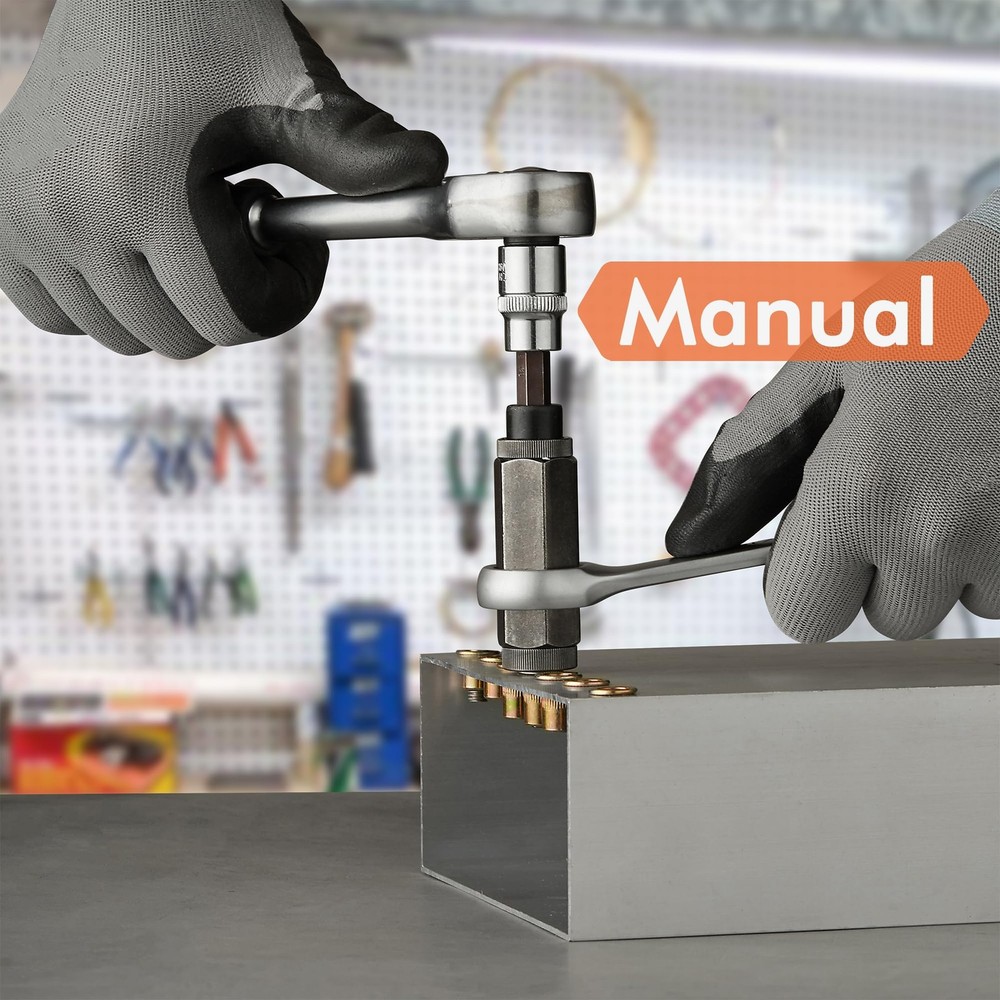 Rivet Nut Installation Tool Set Flat Head Rivnut Threaded Insert Nut Kit SAE ...