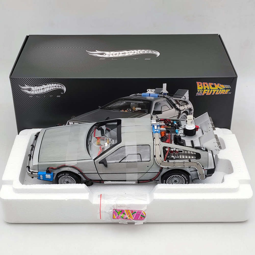 Hot Wheels 1/18 Elite Back To The Future Time Machine Ultimate Edition BCJ97 New