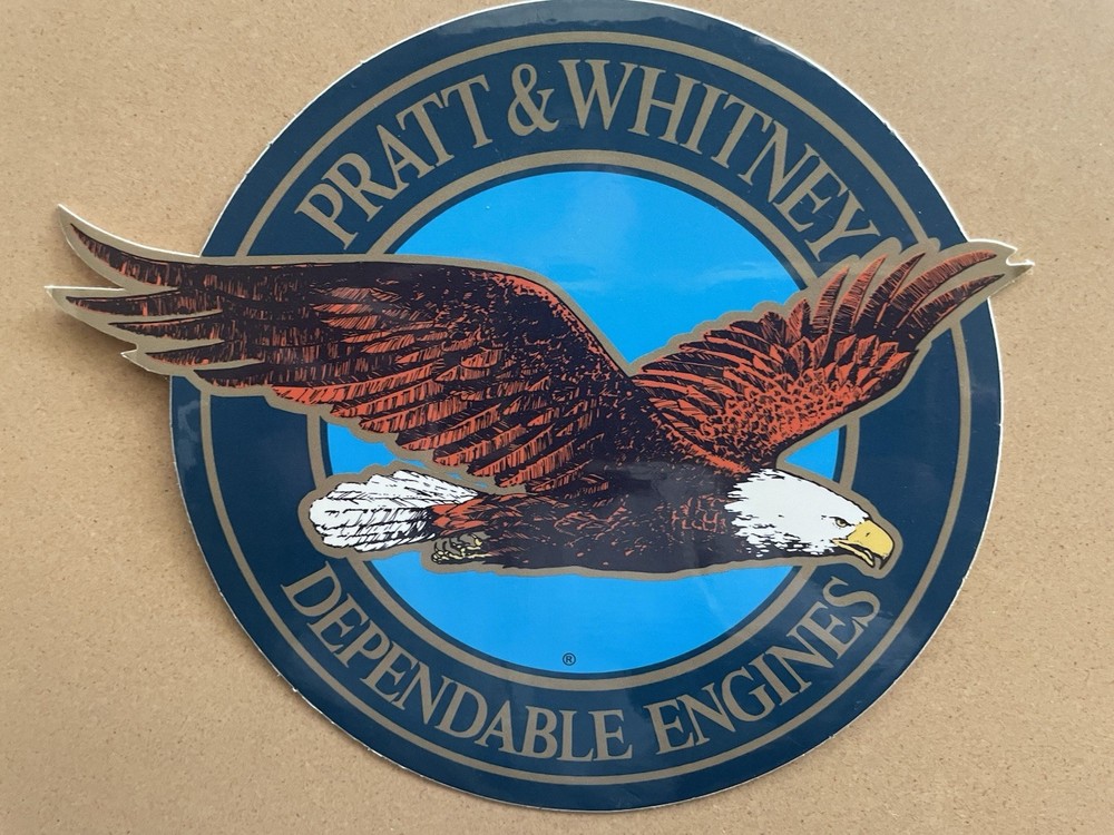 Vintage Pratt & Whitney Eagle Dependable Engines Sticker 5"