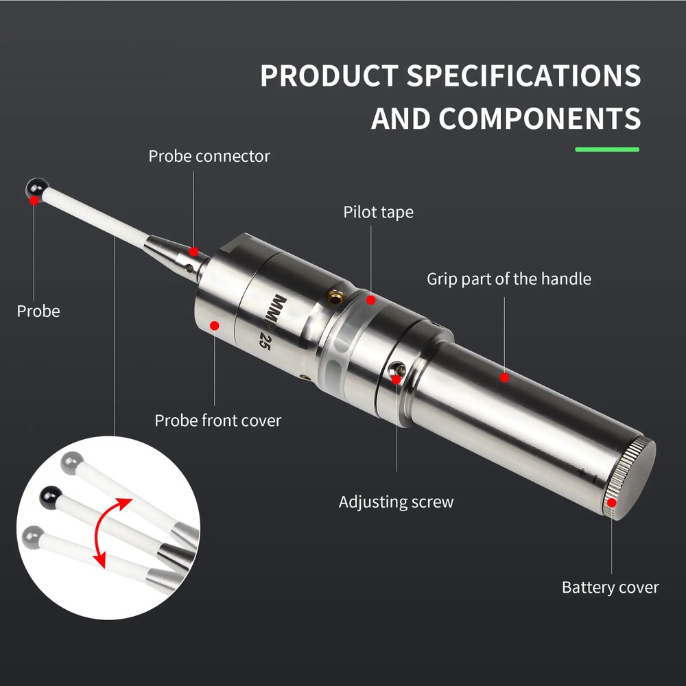 3D Light Precision Electronic Edge Finder CNC Lathe detection Sensor 0.001mm