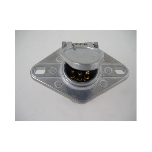 6 Way Round Split Pin Socket / Fits 6 Way Split Pin Trailer Wiring Plug