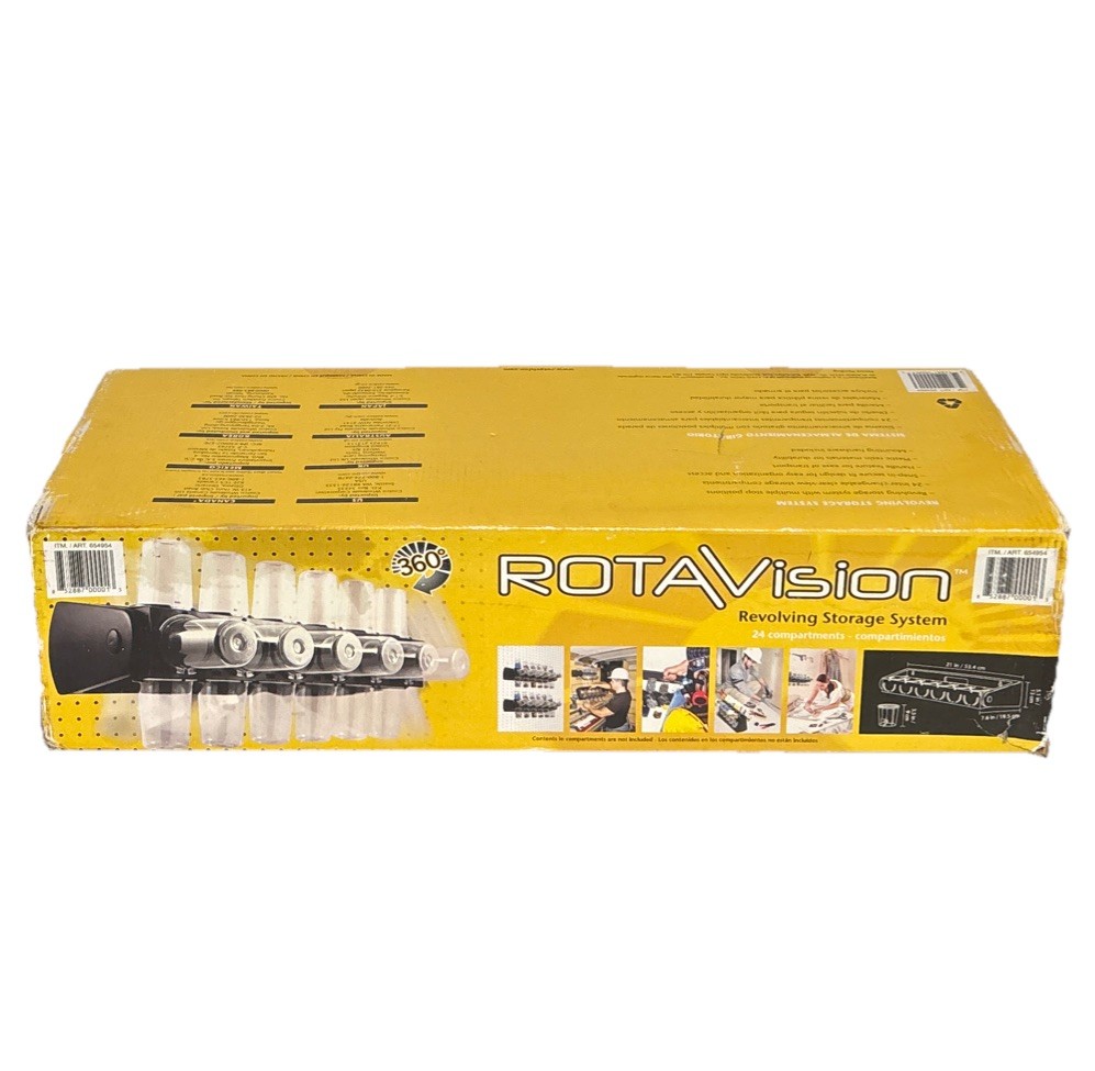 Rotavision Revolving Storage System 24 Compartment Container 21×5.1×7.6"