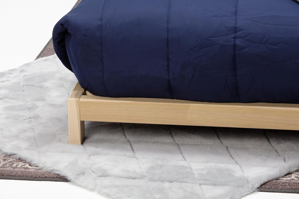 Transitional Solid Wood Twin Platform Bed in Rich Brown Finish