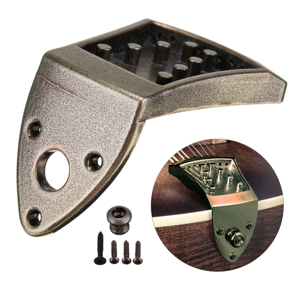 Bronze 8 String Mandolin Tailpiece Rectangle Guitar Instrument Accessories Part