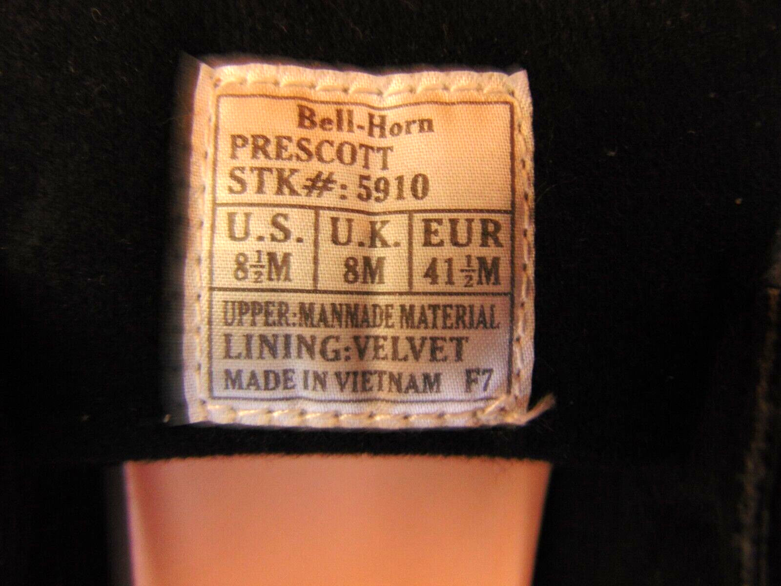 Bell Horn Orthopedic Shoes 8 1/2M Black #5910 Therapeutic Shoes