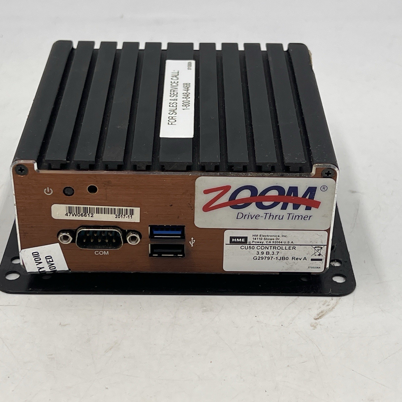HME CU50 Fast-Food Drive Thru Zoom Timer Controller Computer Mod No Power Cord
