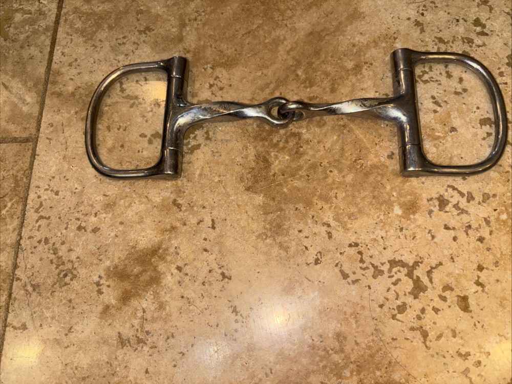Used Stainless Full Cheek Slow Twist Snaffle Bit 5"