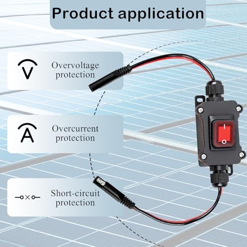 DC 12V Inline Toggle Switch, 12AWG Waterproof SAE to SAE Cable with on/Off