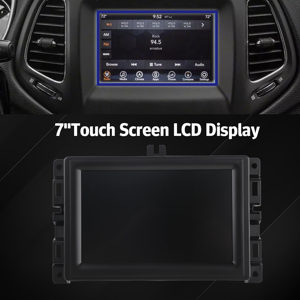 7" LCD Touch Screen w/ Frame For 2017-2020 Jeep Compass Radio Navigation Replace