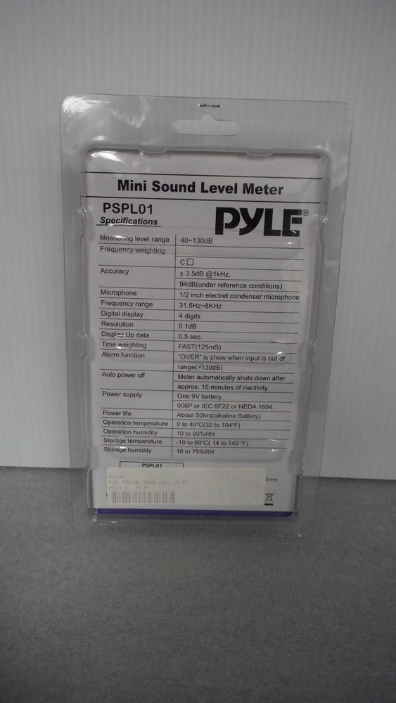 Pyle Mini Sound Level Meter PSP01 NOS Sealed