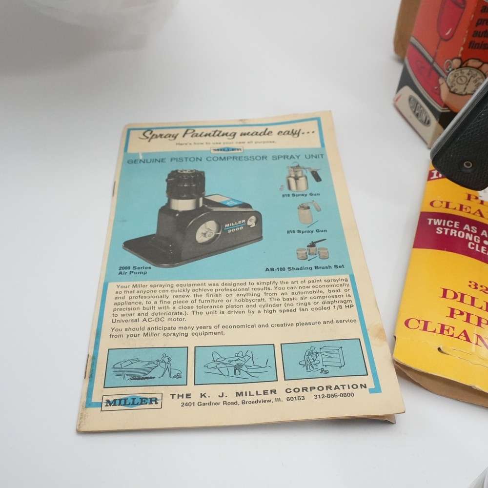 Vintage MILLER Model 2000 Paint Spray System Compressor Accessories - Nice