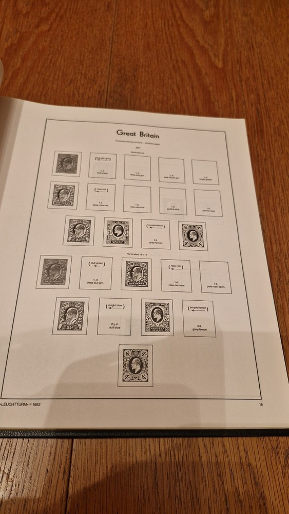 Great Britain Light House 1837-1986 Illustrated Stamp Album Pages. See details