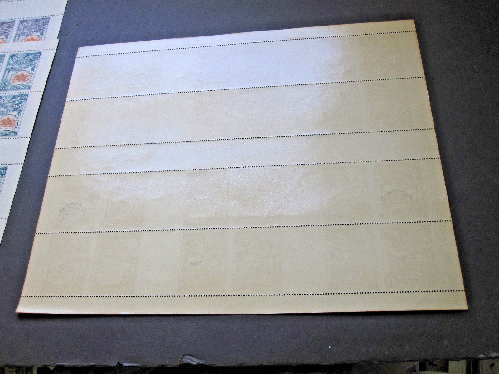 1932 US Pony Express Wells Fargo Ntl Phil LA CA x-Rare 5 FULL imperf vert MNH OG