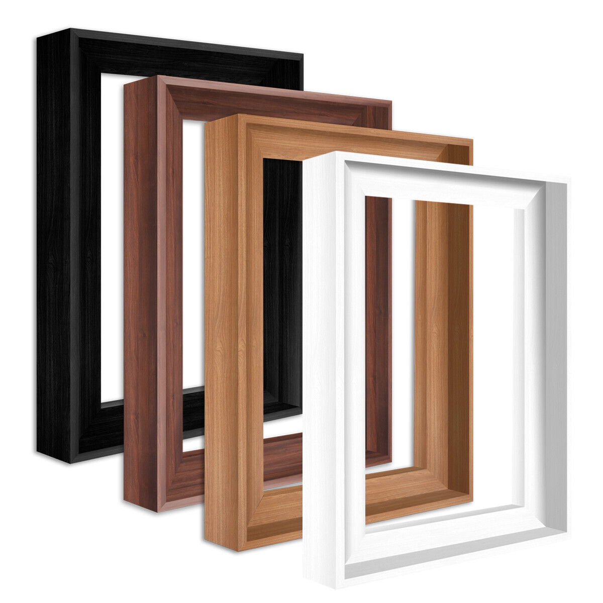 Canvas Floating Frame Wood-Look Floater Frames for Canvas Paintings Frame Decor