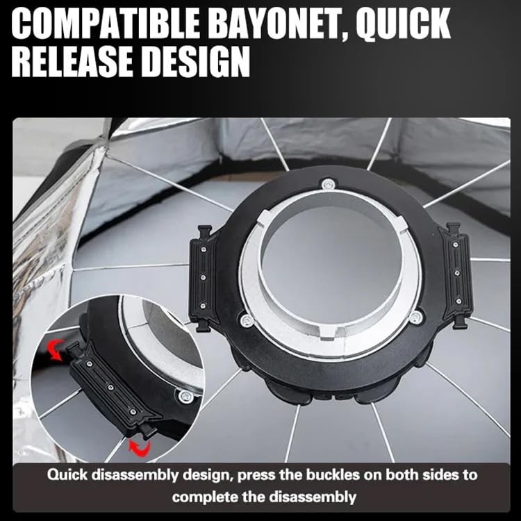 Deep Parabolic Softbox Diffuser Kit – Bowens Mount, Portable Studio Lighting ...