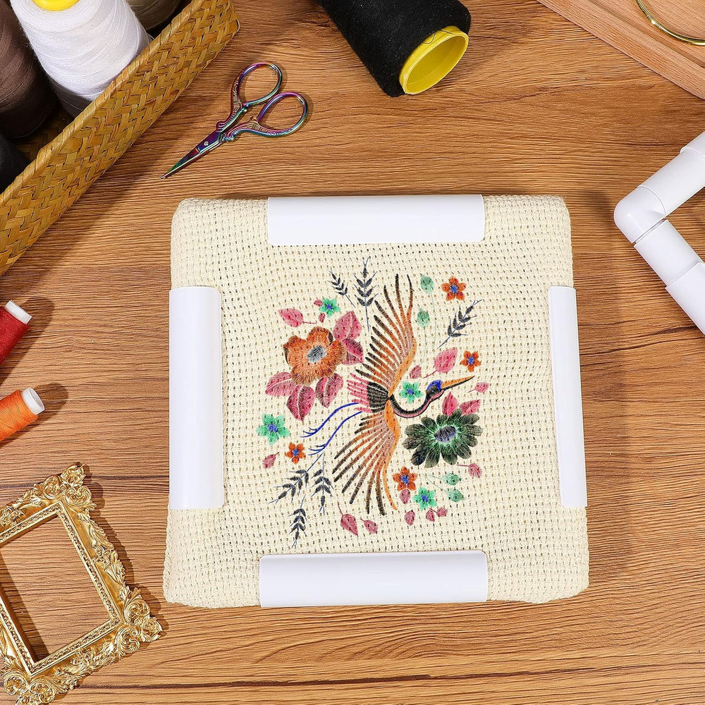 Embroidery Hoop 3 Pcs Cross Stitch Hoops and Frames White Rectangular Cross Stit