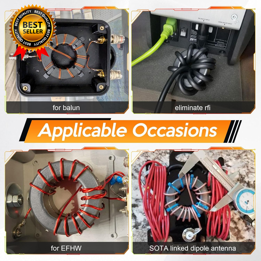 2 Pack Toroid Ferrite Core Compatible with FT240-43 Ferrite Ring