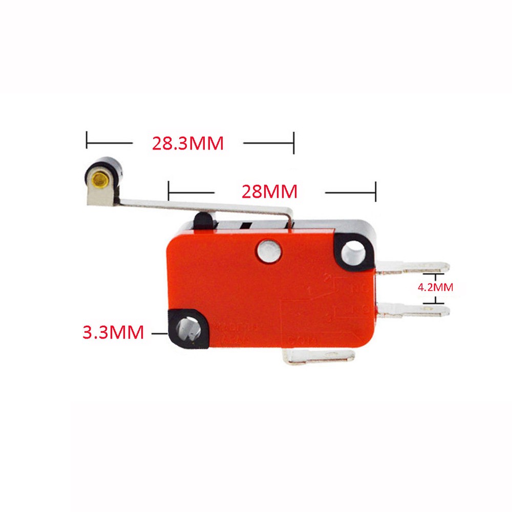 10pcs Micro Switch Spdt Hinge Roller Lever 15A V-156-1C25 Limit Switch #7H