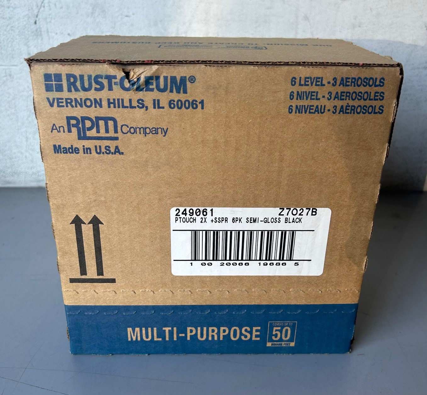 Rust-Oleum 249061 Painter's Touch Ultra Cover 2x Semi-Gloss Black - BOX OF 6