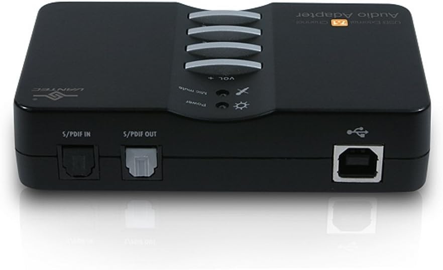 USB External 7.1 Channel Audio Adapter Black